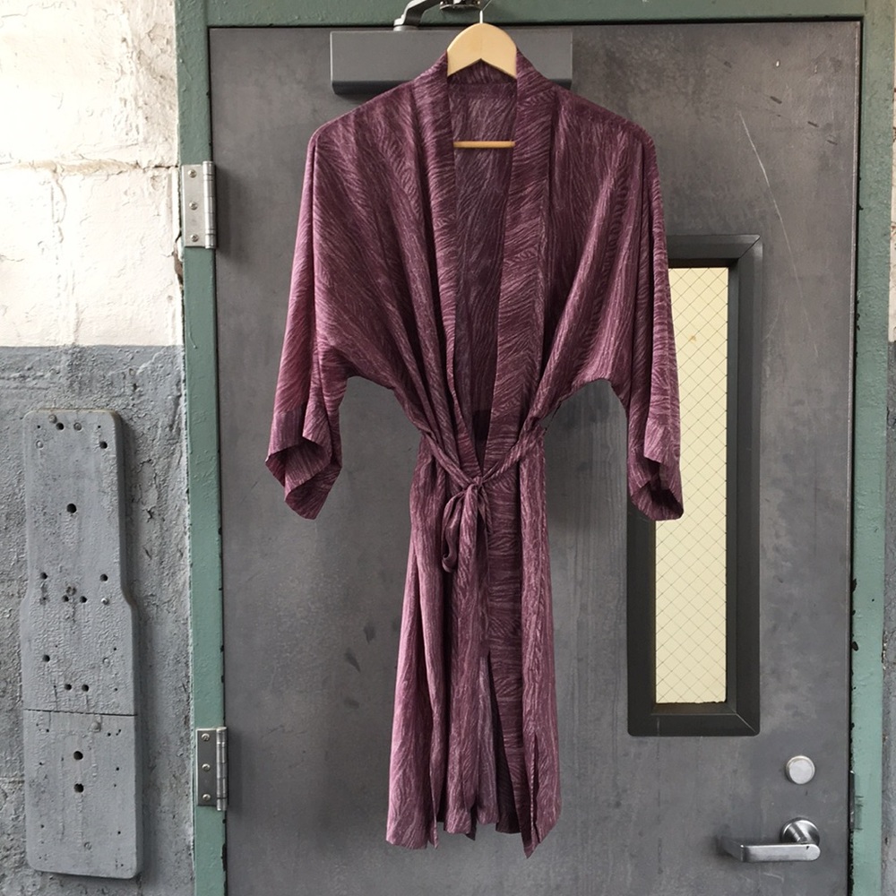 Silk robe 100% silk robe kimono style robe